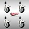 Service Caster 4 Inch 316SS Black Poly Swivel 1-1/2 Inch Expanding Stem Caster Set Lock Brake SCC-SS316TTLEX20S414-PPUB-BLK-112-4 - alternate 4